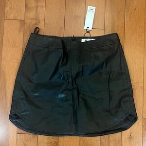 BB Dakota Black Faux Leather Mini Skirt